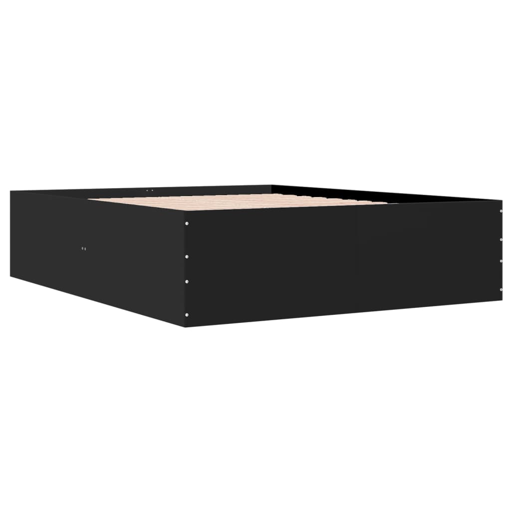 vidaXL Bed Frame without Mattress Black 160x200 cm