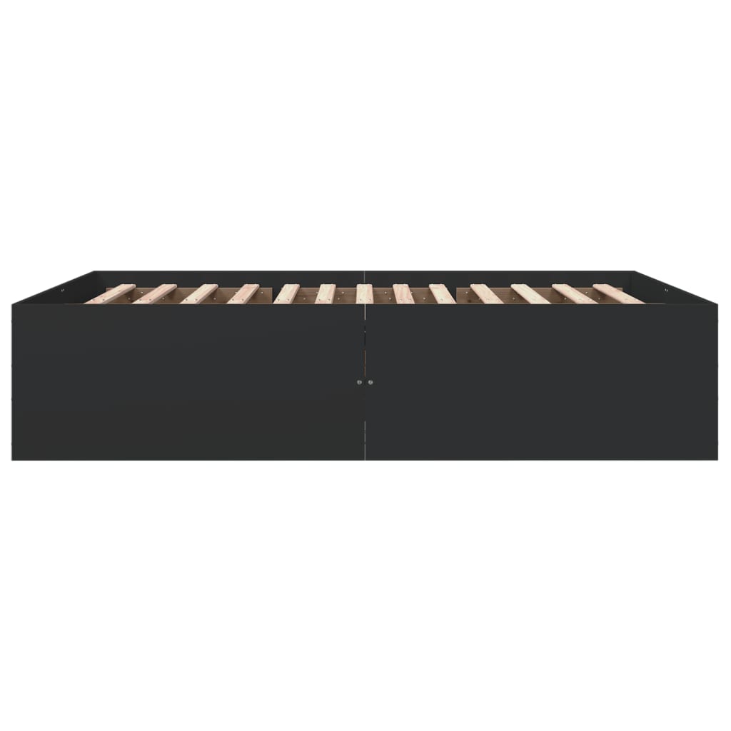 vidaXL Bed Frame without Mattress Black 160x200 cm