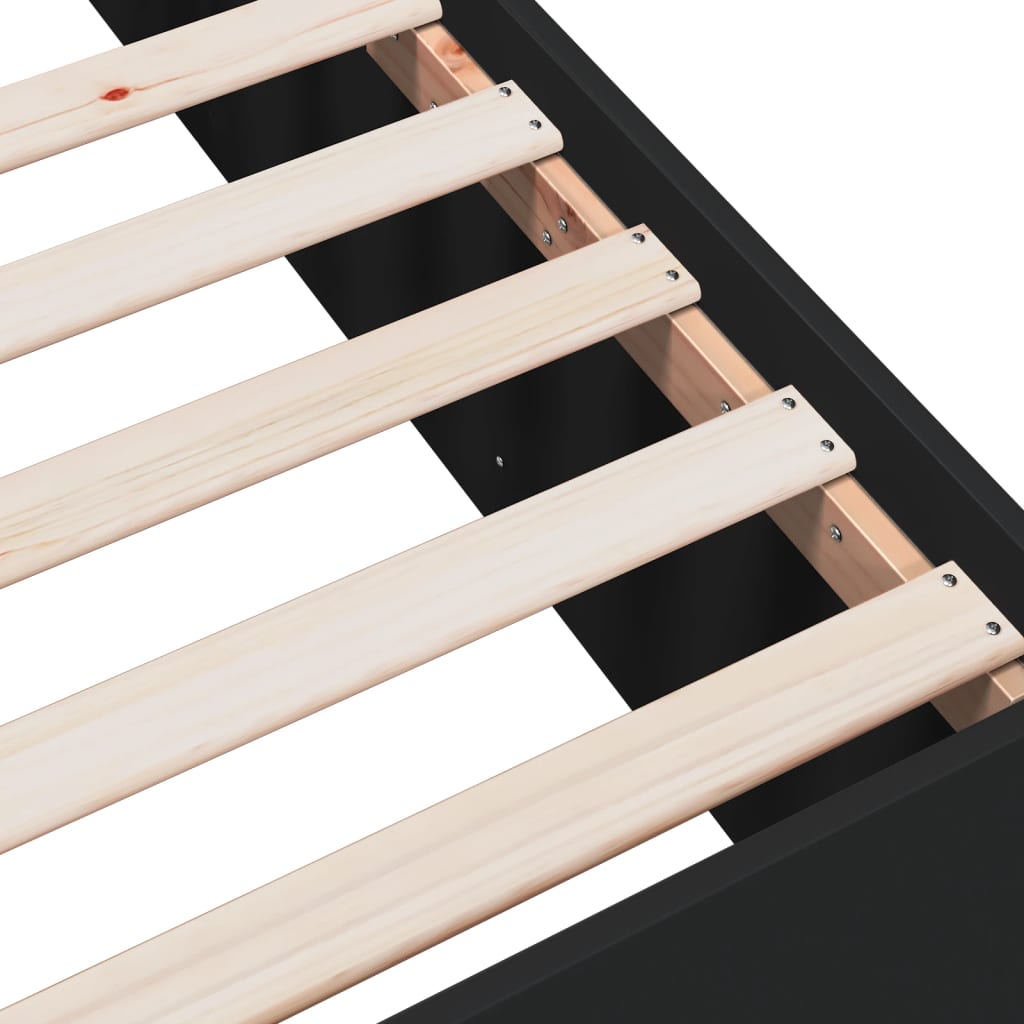 vidaXL Bed Frame without Mattress Black 160x200 cm