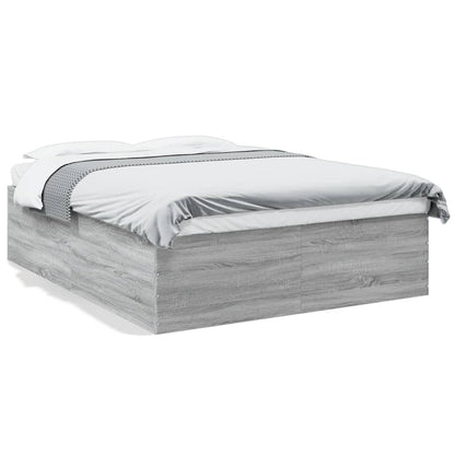 vidaXL Bed Frame without Mattress Grey Sonoma 160x200 cm