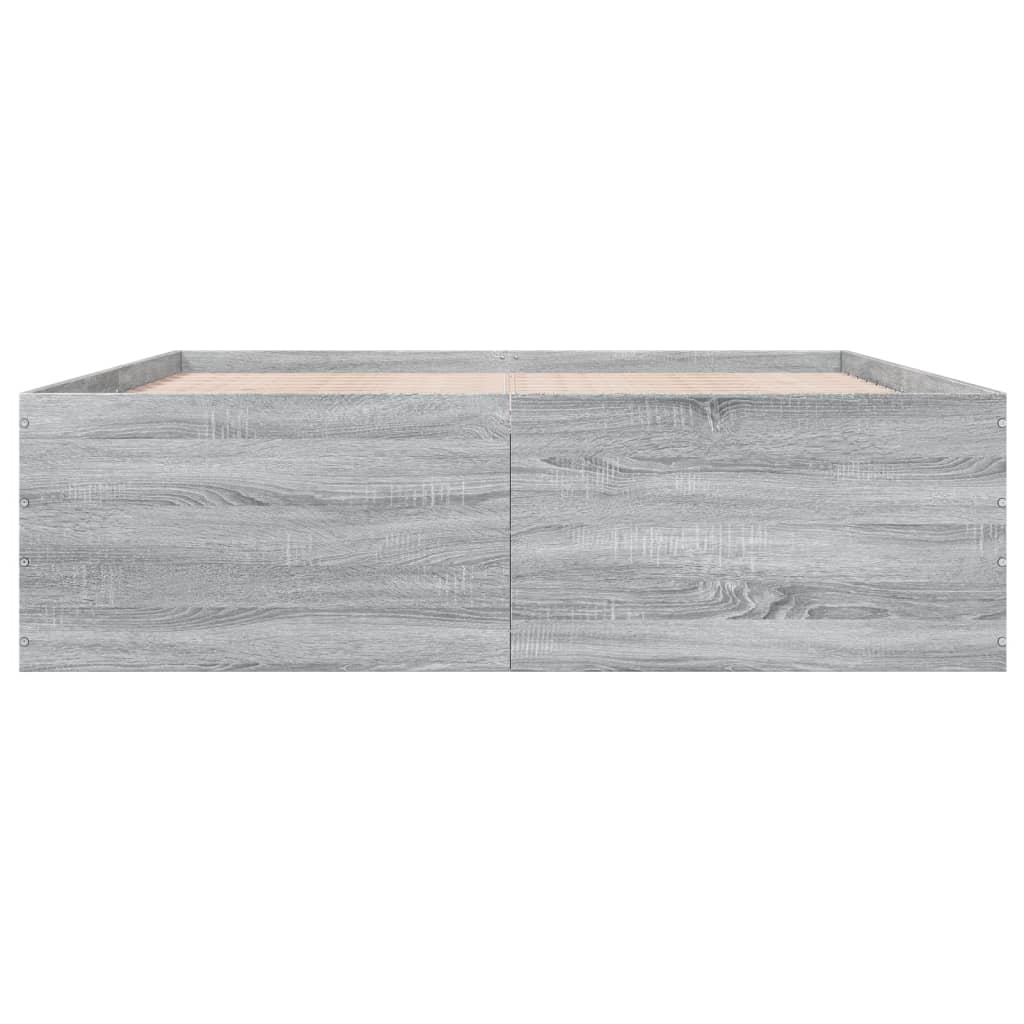 vidaXL Bed Frame without Mattress Grey Sonoma 160x200 cm