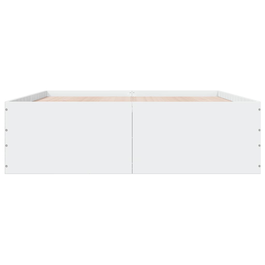 vidaXL Bed Frame without Mattress White 150x200 cm
