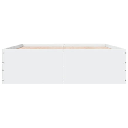 vidaXL Bed Frame without Mattress White 150x200 cm