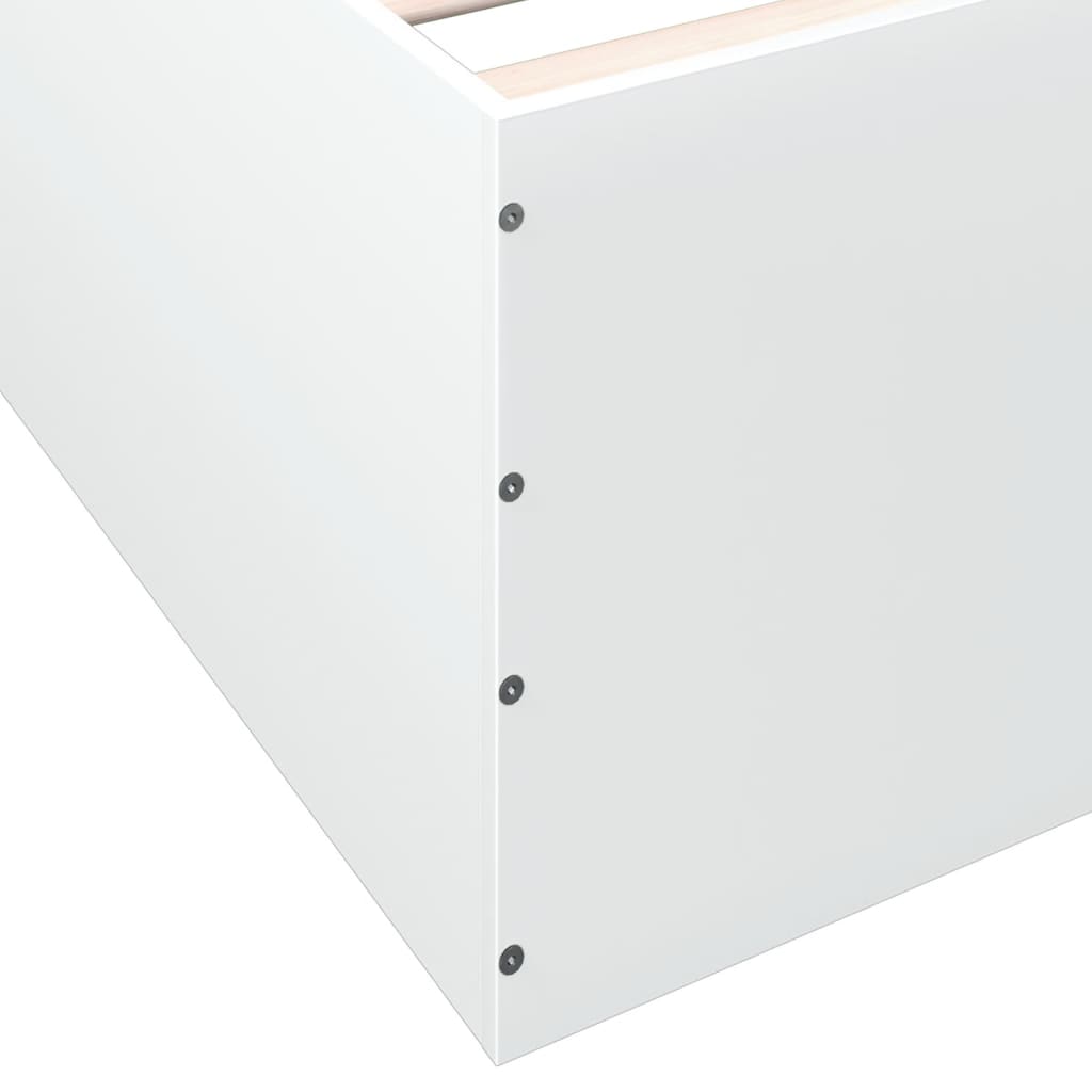 vidaXL Bed Frame without Mattress White 150x200 cm