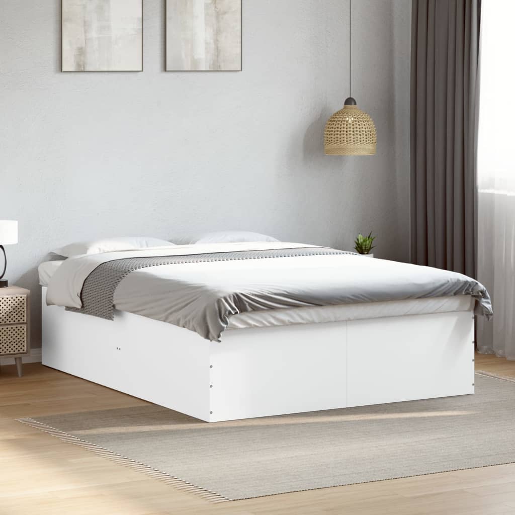 vidaXL Bed Frame without Mattress White 150x200 cm