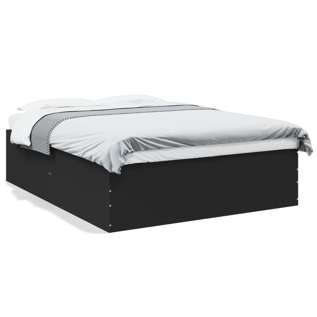 vidaXL Bed Frame without Mattress Black 150x200 cm