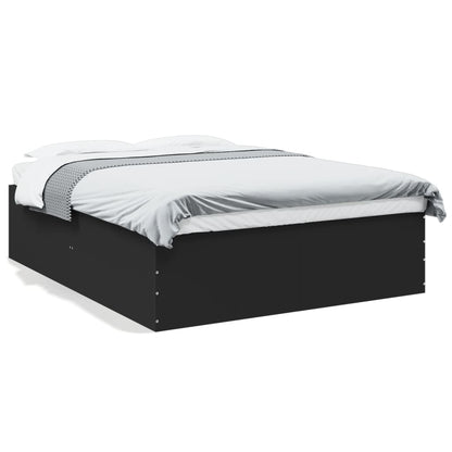 vidaXL Bed Frame without Mattress Black 150x200 cm