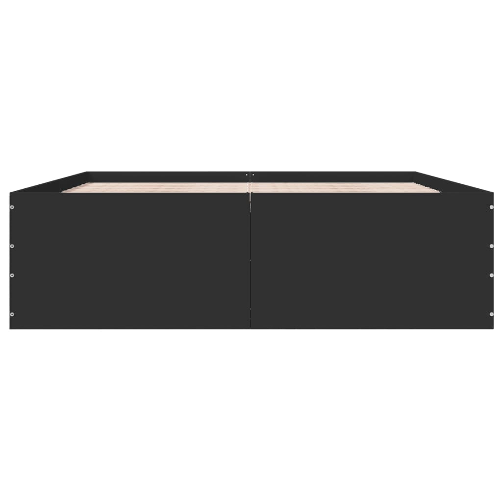 vidaXL Bed Frame without Mattress Black 150x200 cm