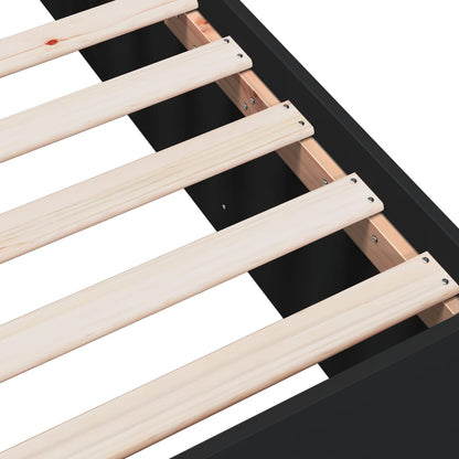 vidaXL Bed Frame without Mattress Black 150x200 cm