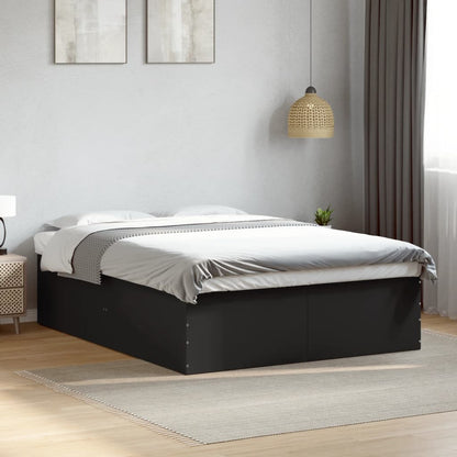 vidaXL Bed Frame without Mattress Black 150x200 cm