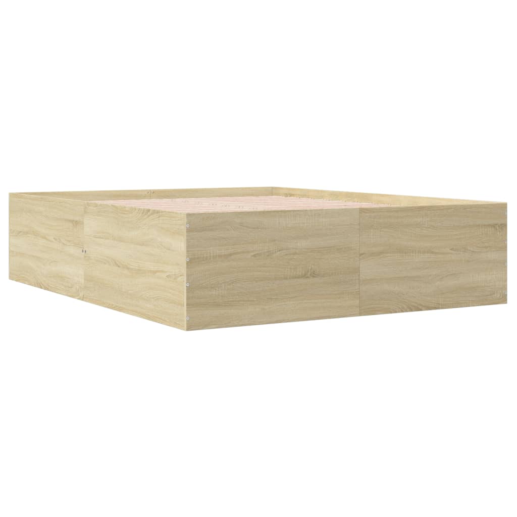 vidaXL Bed Frame without Mattress Sonoma Oak 150x200 cm