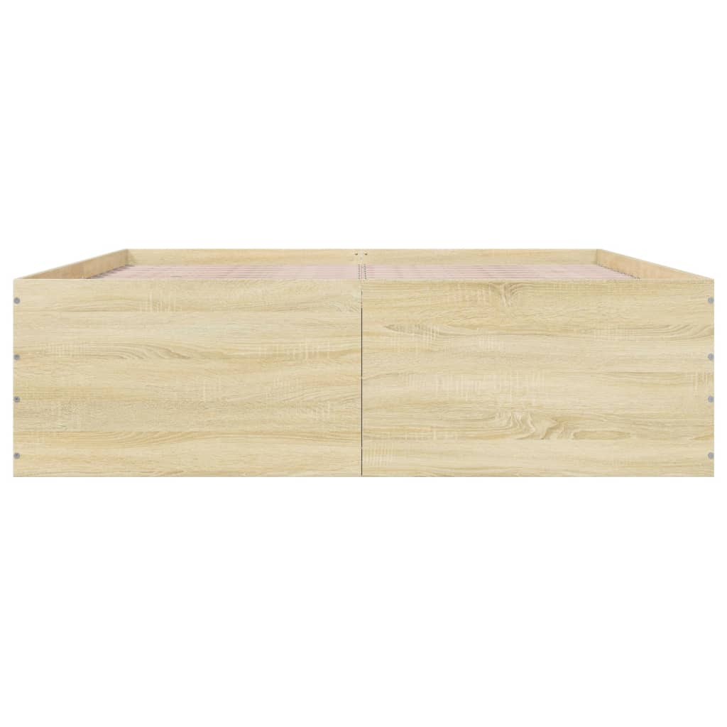 vidaXL Bed Frame without Mattress Sonoma Oak 150x200 cm