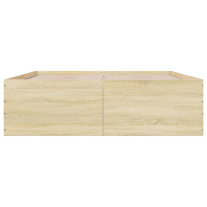 vidaXL Bed Frame without Mattress Sonoma Oak 150x200 cm