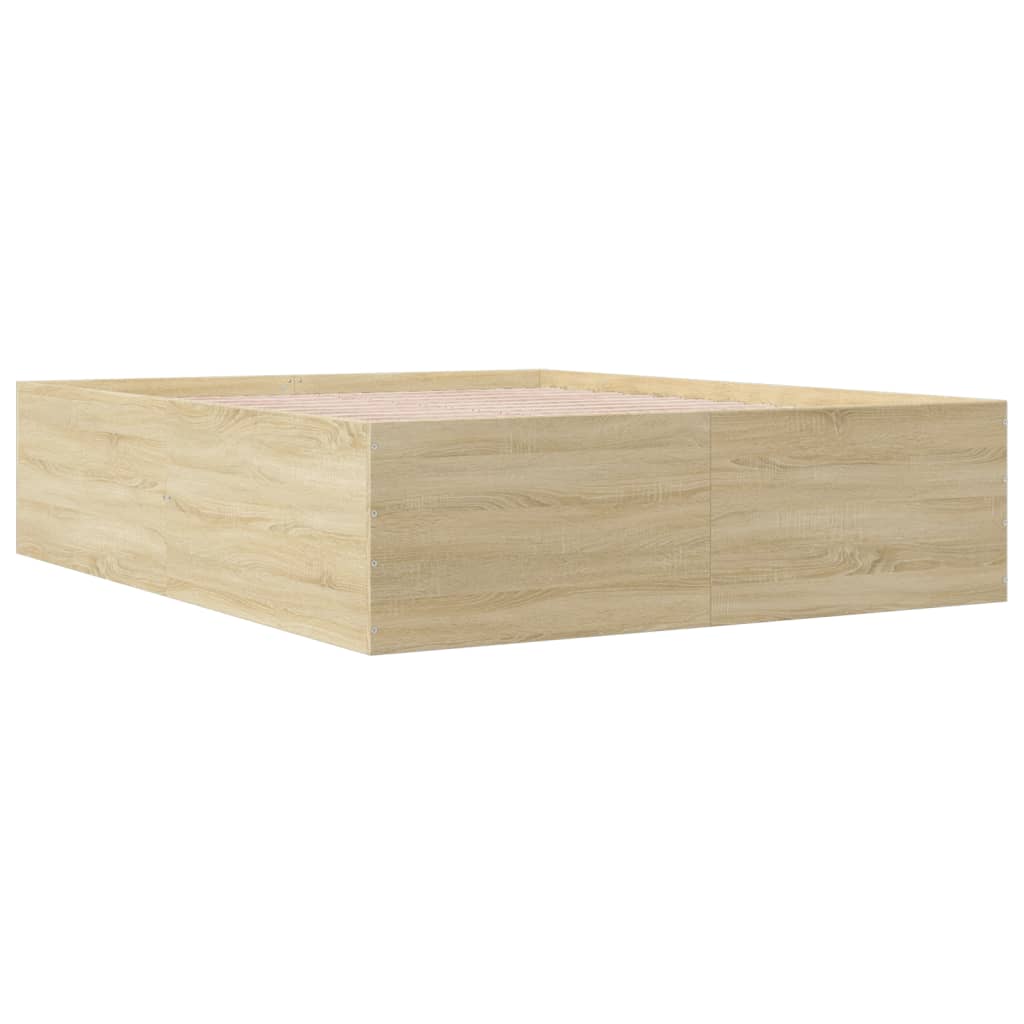 vidaXL Bed Frame without Mattress Sonoma Oak 150x200 cm