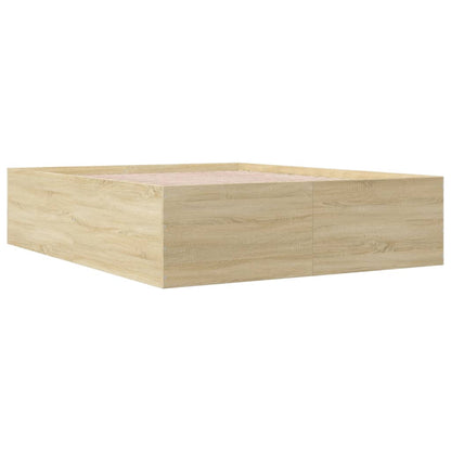 vidaXL Bed Frame without Mattress Sonoma Oak 150x200 cm