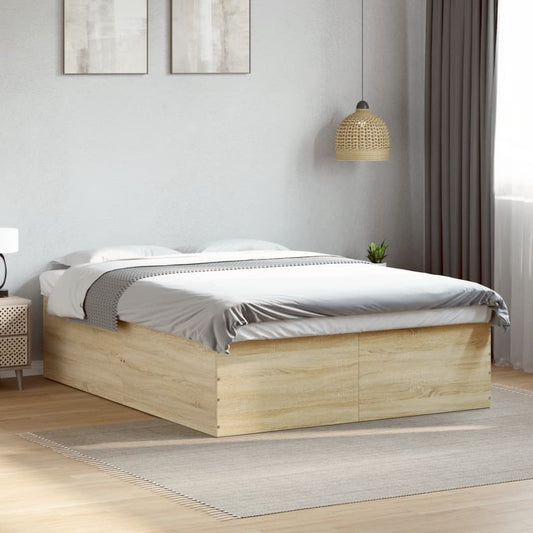 vidaXL Bed Frame without Mattress Sonoma Oak 150x200 cm