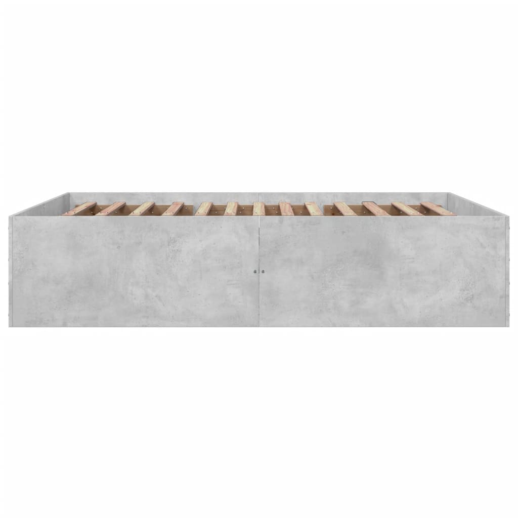 vidaXL Bed Frame without Mattress Concrete Grey 150x200 cm