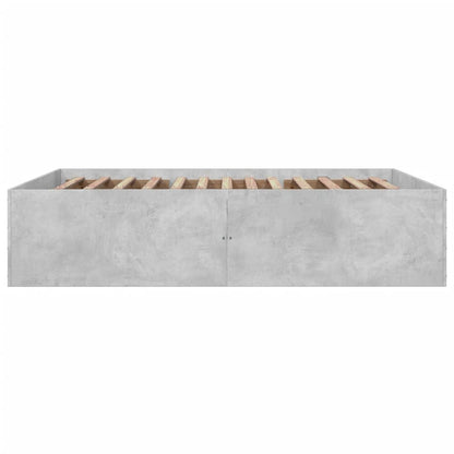 vidaXL Bed Frame without Mattress Concrete Grey 150x200 cm