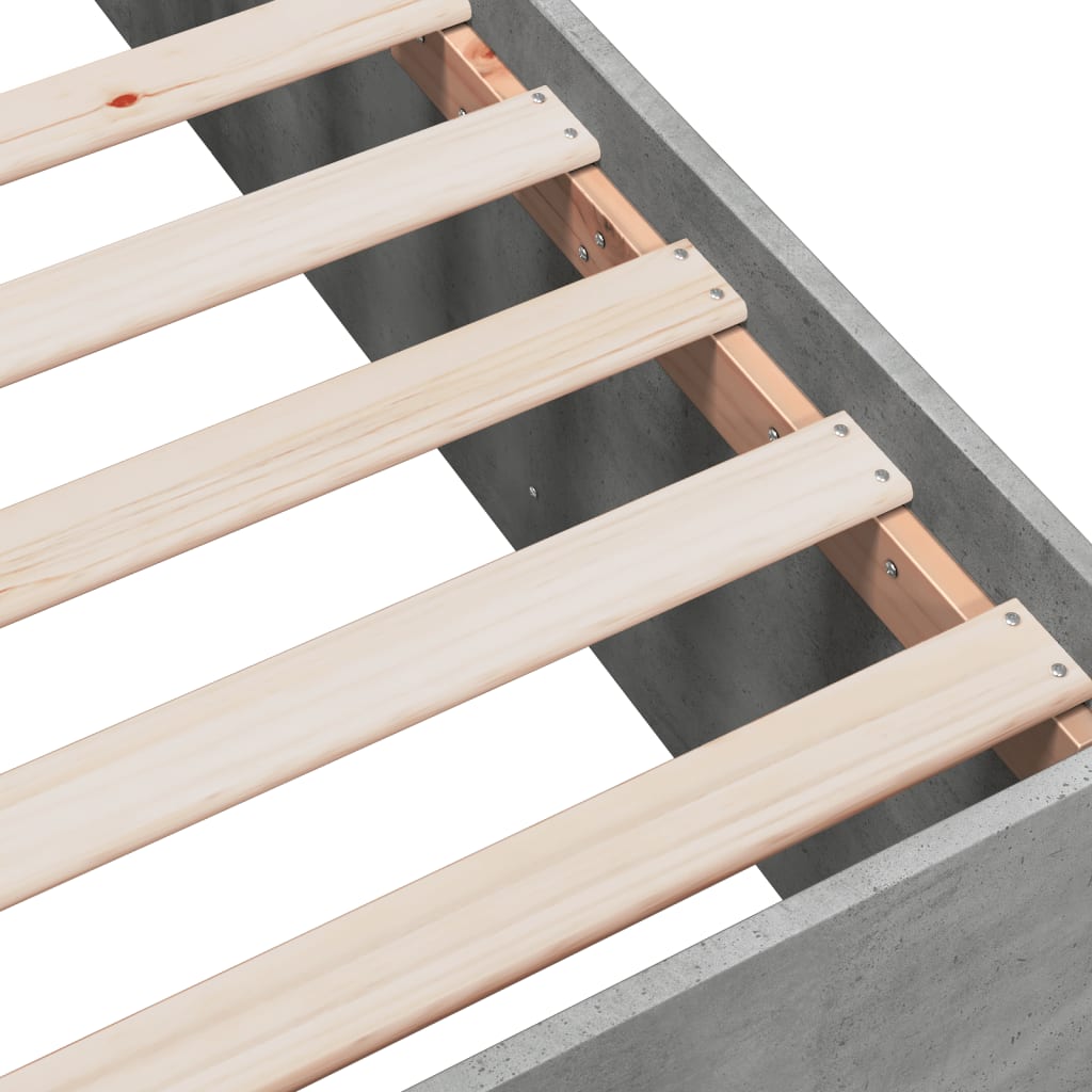 vidaXL Bed Frame without Mattress Concrete Grey 150x200 cm