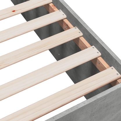 vidaXL Bed Frame without Mattress Concrete Grey 150x200 cm
