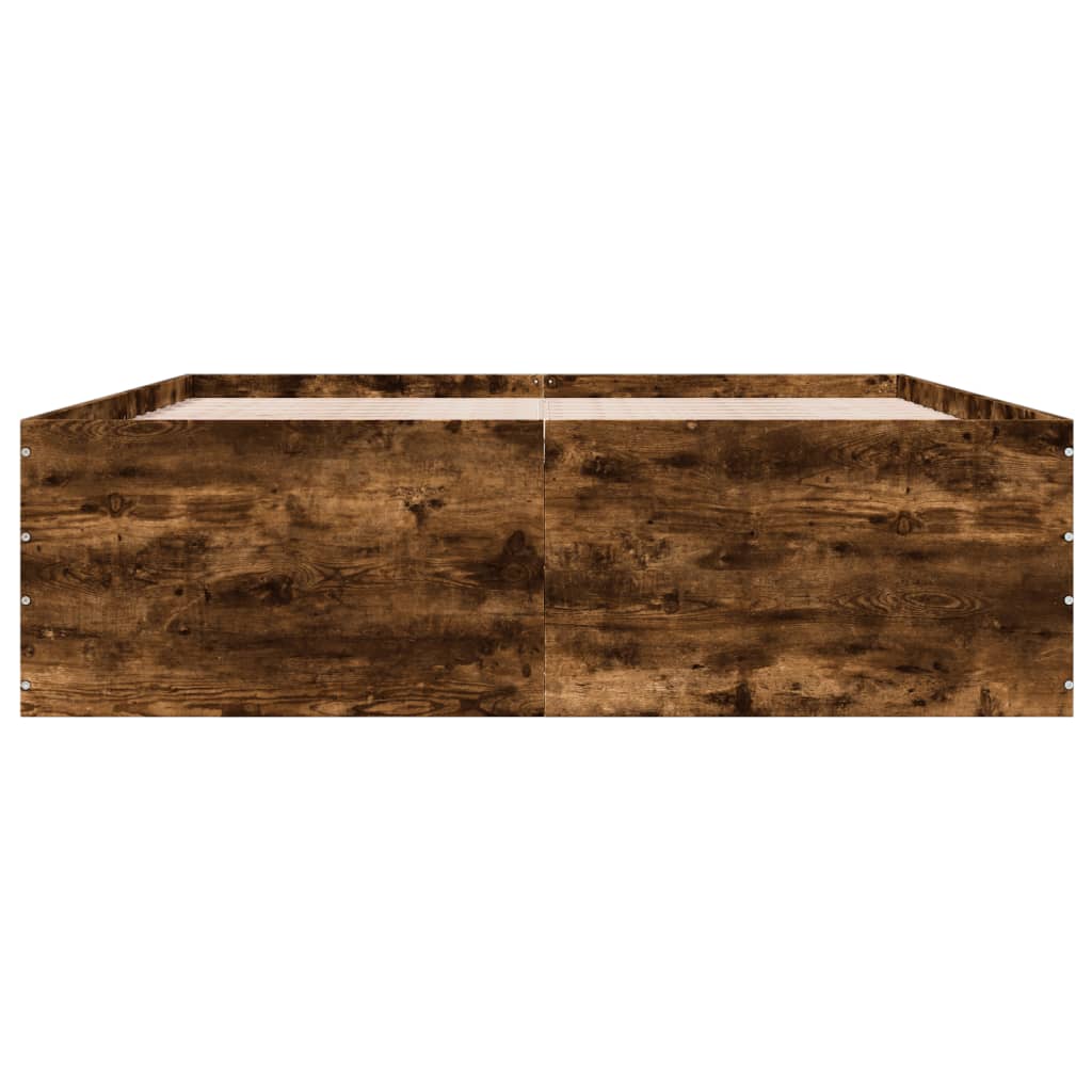 vidaXL Bed Frame without Mattress Smoked Oak 150x200 cm