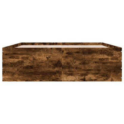 vidaXL Bed Frame without Mattress Smoked Oak 150x200 cm