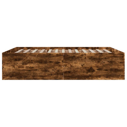 vidaXL Bed Frame without Mattress Smoked Oak 150x200 cm