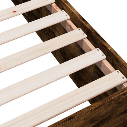 vidaXL Bed Frame without Mattress Smoked Oak 150x200 cm