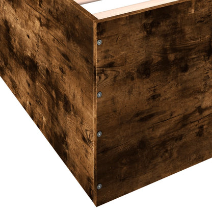 vidaXL Bed Frame without Mattress Smoked Oak 150x200 cm