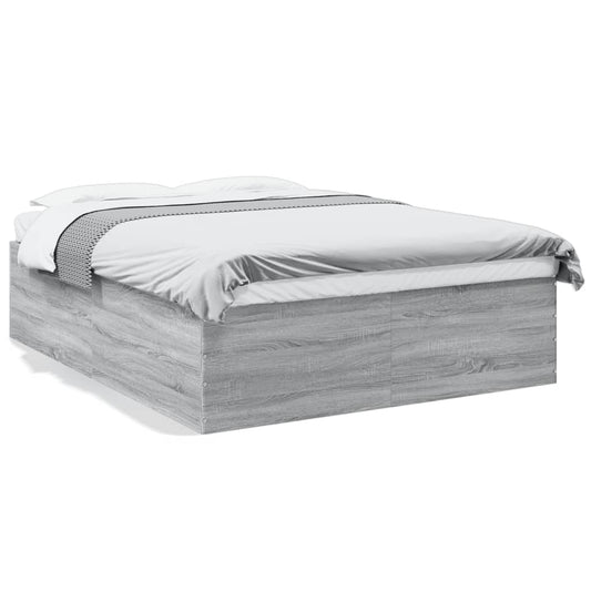 vidaXL Bed Frame without Mattress Grey Sonoma 150x200 cm