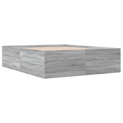 vidaXL Bed Frame without Mattress Grey Sonoma 150x200 cm
