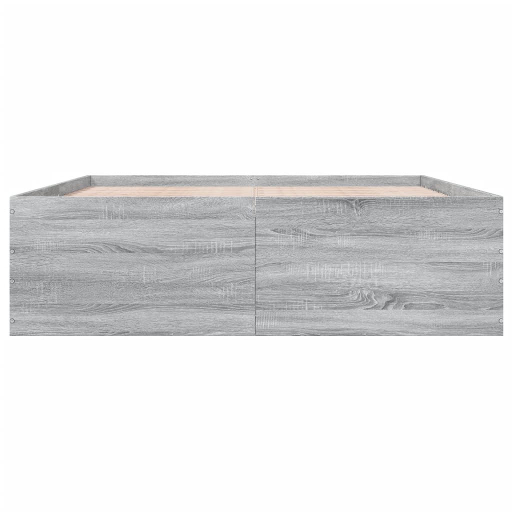 vidaXL Bed Frame without Mattress Grey Sonoma 150x200 cm