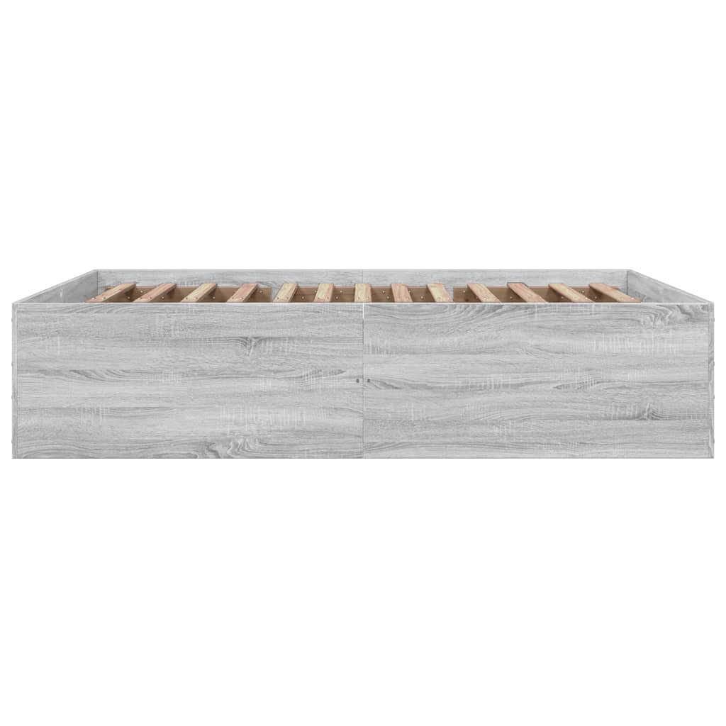 vidaXL Bed Frame without Mattress Grey Sonoma 150x200 cm