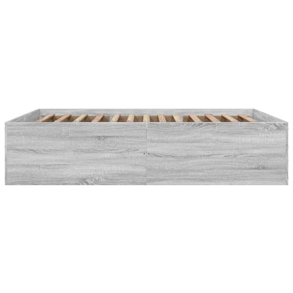 vidaXL Bed Frame without Mattress Grey Sonoma 150x200 cm
