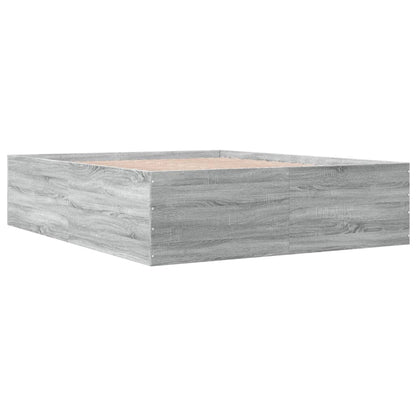 vidaXL Bed Frame without Mattress Grey Sonoma 150x200 cm