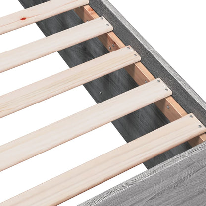 vidaXL Bed Frame without Mattress Grey Sonoma 150x200 cm