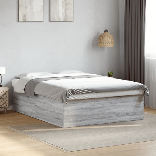 vidaXL Bed Frame without Mattress Grey Sonoma 150x200 cm