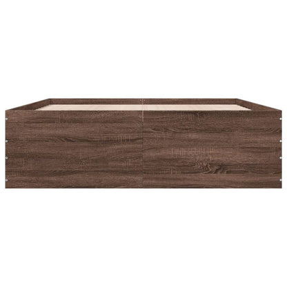vidaXL Bed Frame without Mattress Brown Oak 150x200 cm