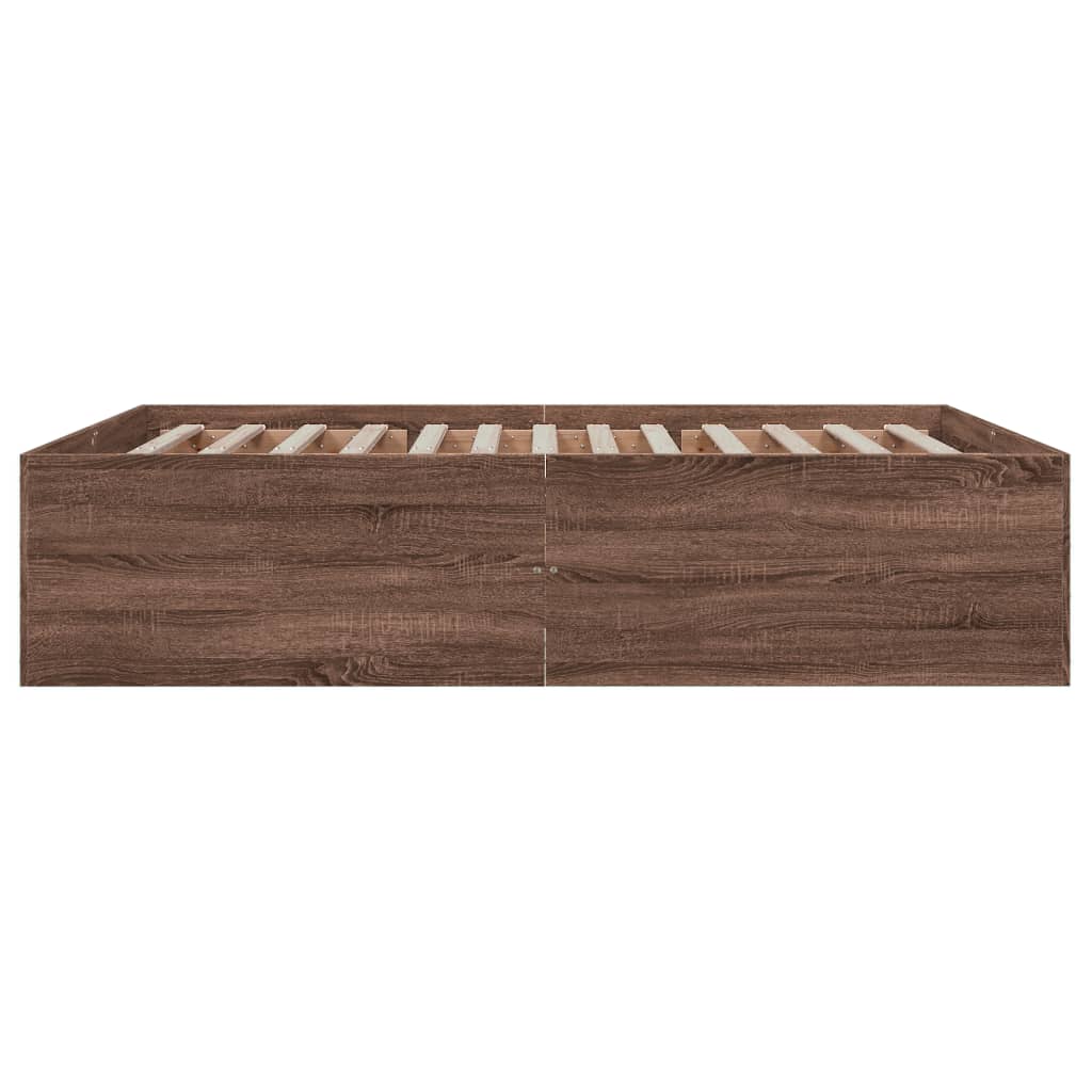 vidaXL Bed Frame without Mattress Brown Oak 150x200 cm