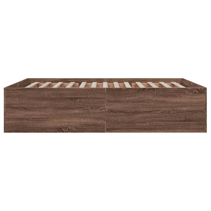 vidaXL Bed Frame without Mattress Brown Oak 150x200 cm