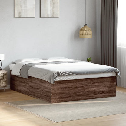 vidaXL Bed Frame without Mattress Brown Oak 150x200 cm