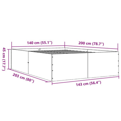 vidaXL Bed Frame without Mattress White 140x200 cm