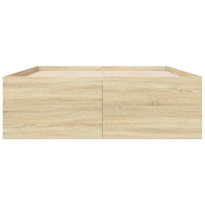 vidaXL Bed Frame without Mattress Sonoma Oak 140x200 cm