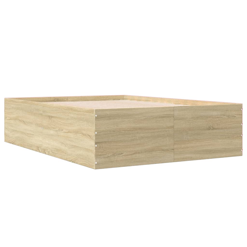 vidaXL Bed Frame without Mattress Sonoma Oak 140x200 cm