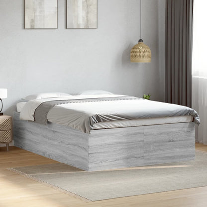 vidaXL Bed Frame without Mattress Grey Sonoma 140x200 cm