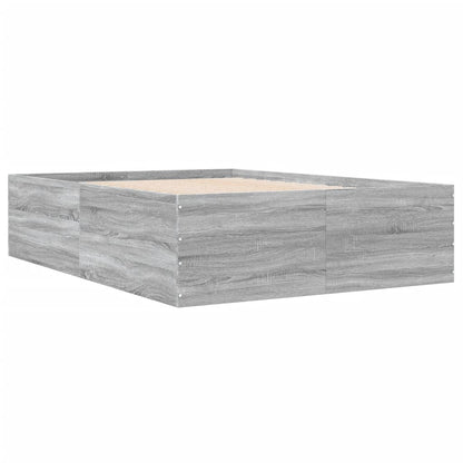 vidaXL Bed Frame without Mattress Grey Sonoma 140x200 cm