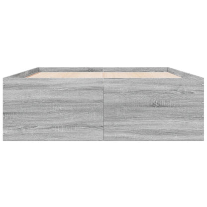 vidaXL Bed Frame without Mattress Grey Sonoma 140x200 cm
