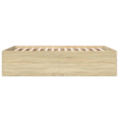vidaXL Bed Frame without Mattress Sonoma Oak 120x200 cm