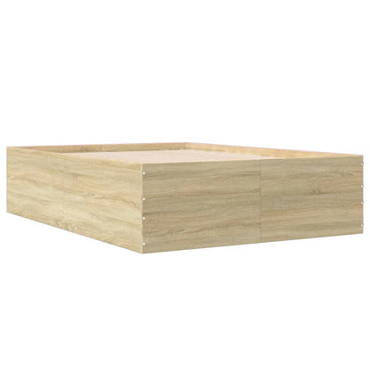 vidaXL Bed Frame without Mattress Sonoma Oak 120x200 cm