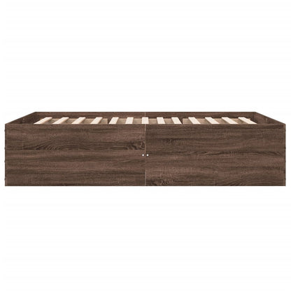 vidaXL Bed Frame without Mattress Brown Oak 120x200 cm